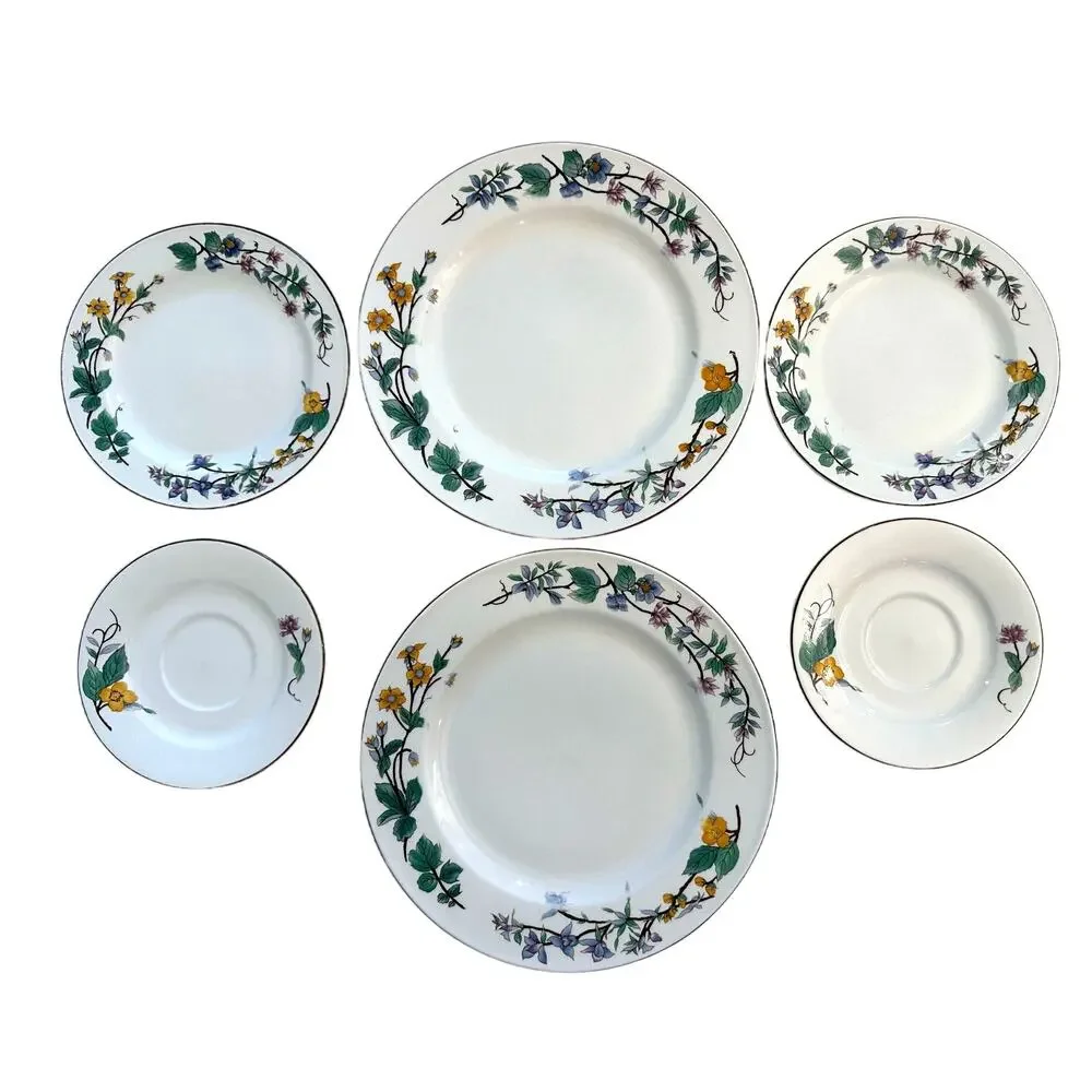 Woodhill by Citation-2 Dinner Plates 2 Salad Plates 2 Saucers-6 Pieces Total